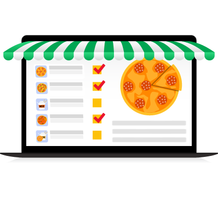 Receive orders through pizza POS